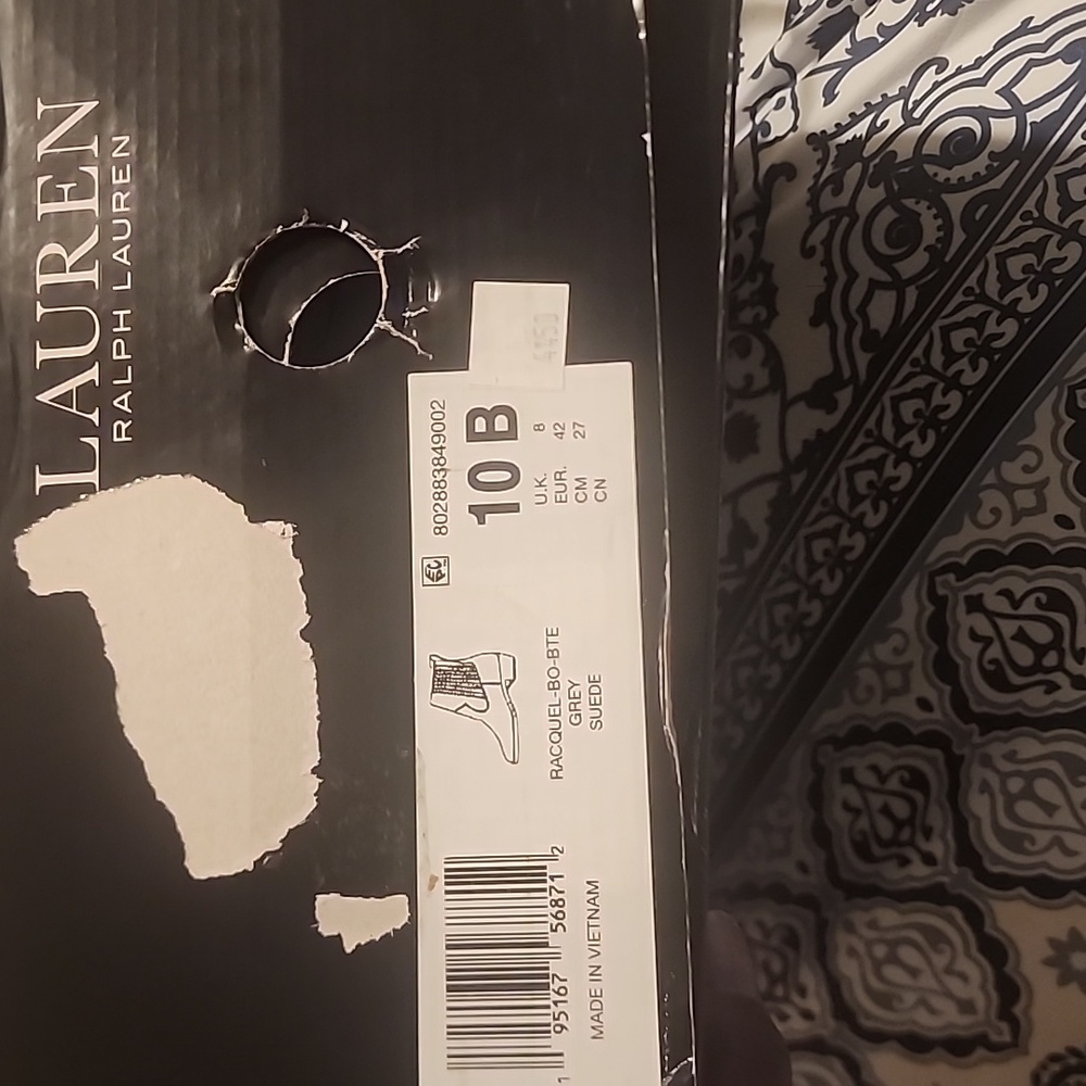 NIB Lauren RL Racquel Suede Cowgirl Western Rodeo bootie sz10 - Picture 8 of 10